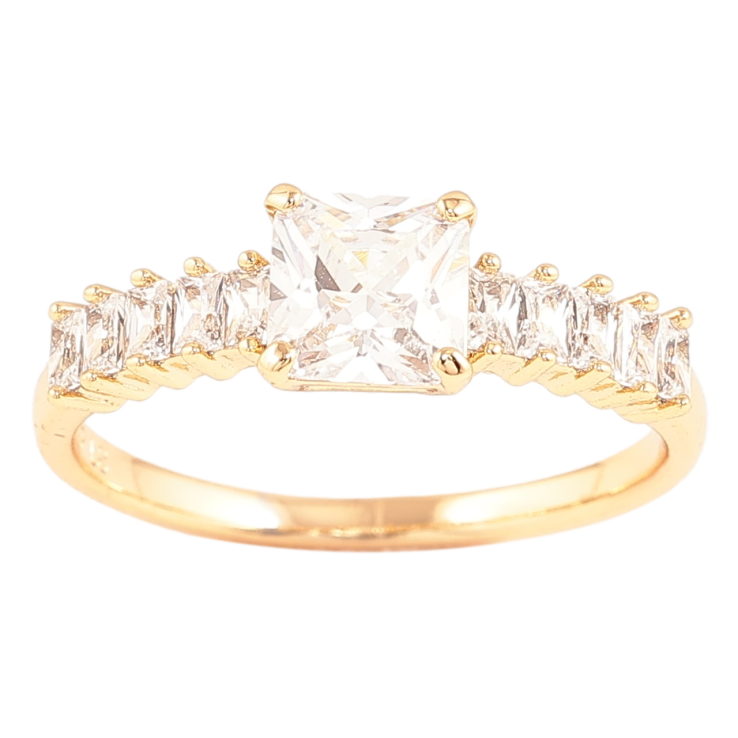 Кольцо Xuping Позолота 18K Дорожка циркония с фианитом фото №24