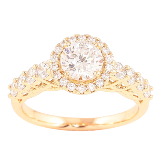 Кольцо Xuping Позолота 18K Инкрустация цирконием фото №1 Кольцо Xuping Позолота 18K Инкрустация цирконием фото №1