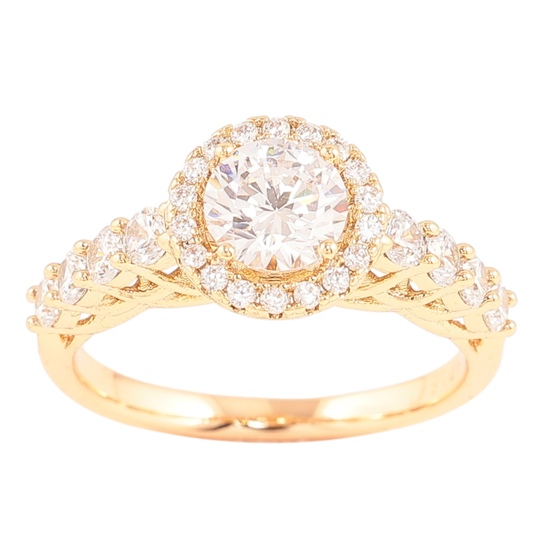 Каблучка Xuping Позолота 18K «Інкрустація цирконієм» фото №2