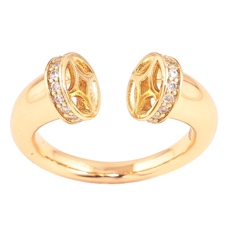 Каблучка Xuping Позолота 18K «Декоративний візерунок з цирконієм» фото №1