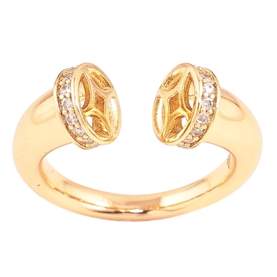 Каблучка Xuping Позолота 18K «Декоративний візерунок з цирконієм» фото №1