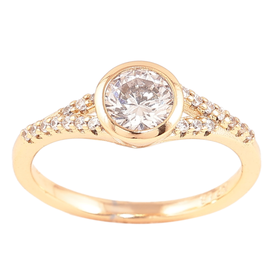 Каблучка Xuping Позолота 18K «Фіаніт з інкрустацією цирконієм» фото №1