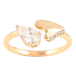 Каблучка Xuping Позолота 18K «Сердечко з кришталевою крапелькою» фото №1