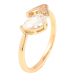 Каблучка Xuping Позолота 18K «Сердечко з кришталевою крапелькою» фото №2