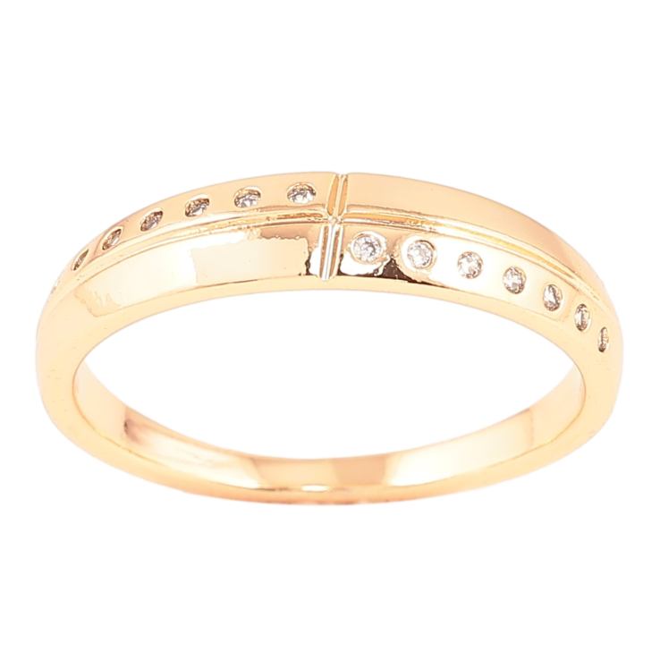 Каблучка Xuping Позолота 18K «Візерунок з вставками цирконію» фото №11