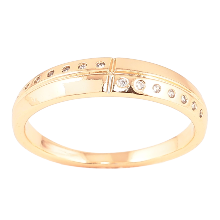 Кольцо Xuping Позолота 18K Узор из вставками циркония фото №1