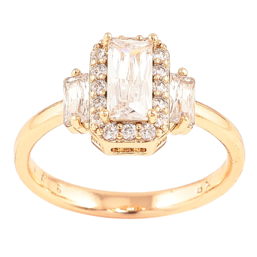 Кольцо Xuping Позолота 18K Кристальный блеск фото №1