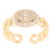 Кольцо Xuping Позолота 18K Узор цепочка с инкрустацией цирконием фото №1