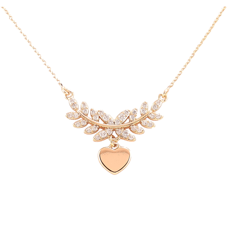 Подвеска на цепочке Xuping Позолота 18K Кристальная веточка с сердечком длина 43-46см х 1мм фото №24