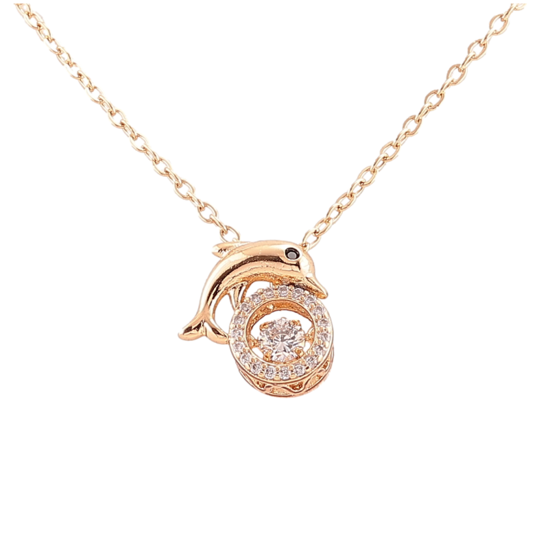 Підвіска на ланцюжку Xuping Позолота 18K «Дельфін з «танцюючим кристалом» довжина 42-46см х 1.5мм фото №1 Підвіска на ланцюжку Xuping Позолота 18K «Дельфін з «танцюючим кристалом» довжина 42-46см х 1.5мм фото №1