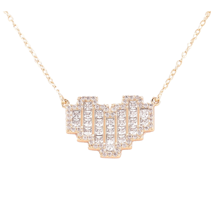 Підвіска на ланцюжку Xuping Позолота 18K «Серце з фіанітами та цирконієм» довжина 44-49см х 1.5мм фото №25