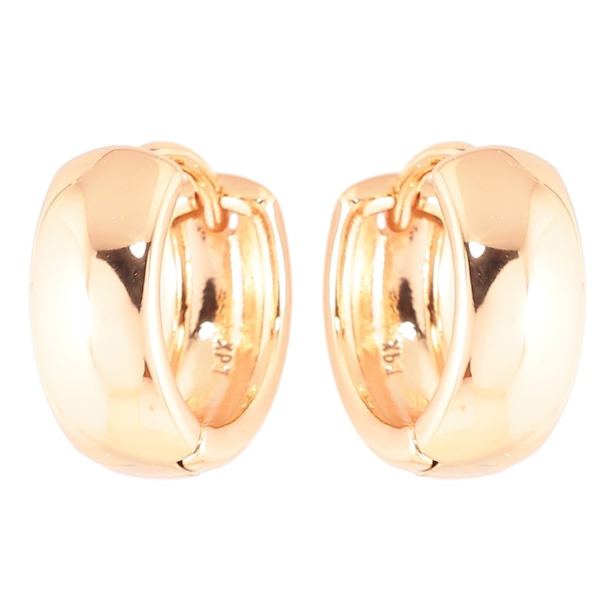 Сережки Xuping Позолота 18K колечка «Класика, шир 5.6мм фото №1