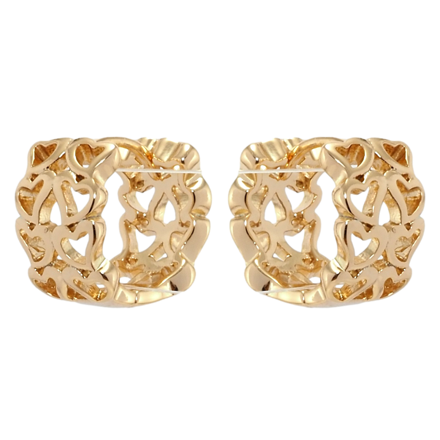 Сережки Xuping Позолота 18K колечка Різний орнамент серця фото №1