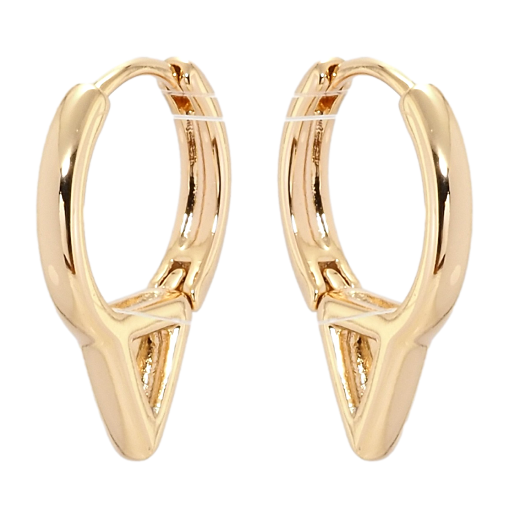 Серьги Xuping Позолота 18K колечки Колечки с треугольниками фото №11 Серьги Xuping Позолота 18K колечки Колечки с треугольниками фото №11