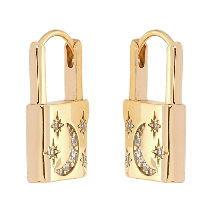 Серьги Xuping Позолота 18K колечки Замочки с узором фото №25