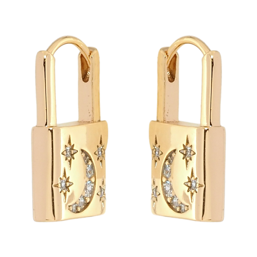 Сережки Xuping Позолота 18K колечка Замочки з візерунком фото №1