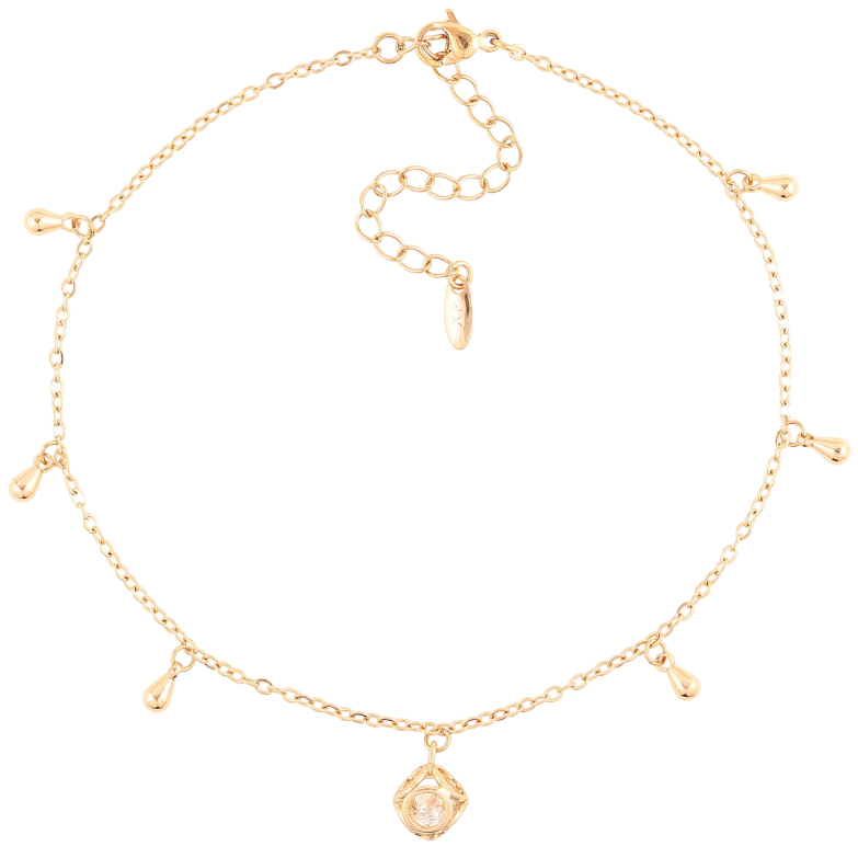 Браслет Xuping Позолота 18K на ногу Цепочка Якорная с подвесками размер 23-28см х 1.5мм фото №1 Браслет Xuping Позолота 18K на ногу Цепочка Якорная с подвесками размер 23-28см х 1.5мм фото №1