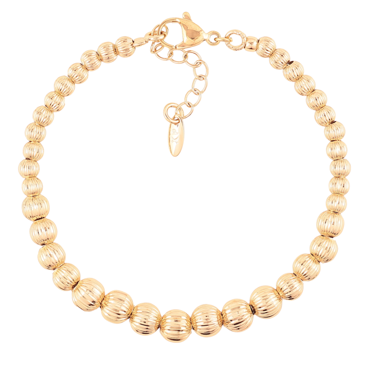 Браслет Xuping Позолота 18K «Намистини з насічками» розмір з доп.цеп.17.5-20см х 4-6мм фото №17 Браслет Xuping Позолота 18K «Намистини з насічками» розмір з доп.цеп.17.5-20см х 4-6мм фото №17