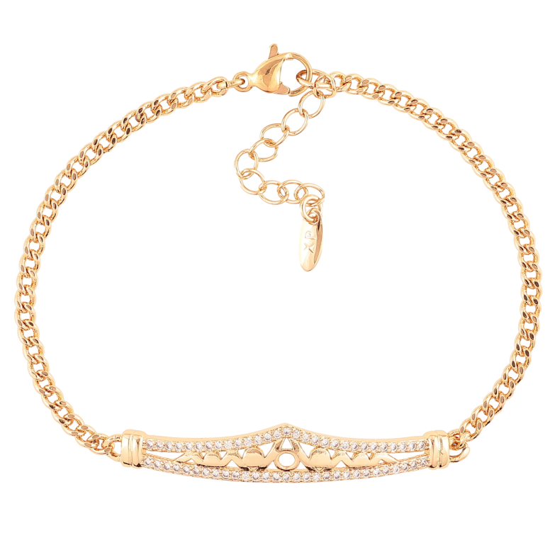 Браслет Xuping Позолота 18K «Панцирний ланцюжок з декоративною вставкою» розмір з доп.цеп.18-21.5см х 3мм фото №1 Браслет Xuping Позолота 18K «Панцирний ланцюжок з декоративною вставкою» розмір з доп.цеп.18-21.5см х 3мм фото №1