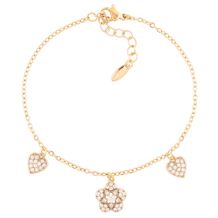 Браслет Xuping Позолота 18K «Ланцюжок Якірний з підвісками» розмір з доп.цеп.17-20.5см х 1.5мм фото №1 Браслет Xuping Позолота 18K «Ланцюжок Якірний з підвісками» розмір з доп.цеп.17-20.5см х 1.5мм фото №1