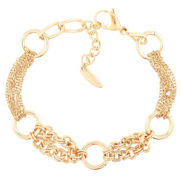 Браслет Xuping Позолота 18K Цепочка Комбинированная размер с доп.цеп.19-22см х 5-12мм фото №15