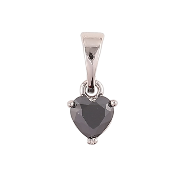Кулон Xuping Родий Черное кристальное сердечко для цепочки до 5мм фото №4 Кулон Xuping Родий Черное кристальное сердечко для цепочки до 5мм фото №4