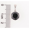 Кулон Xuping Родій «Чорний фіаніт, ø 9мм» для ланцюжка до 5мм фото №2