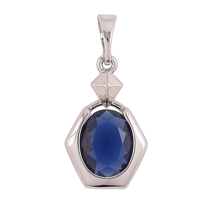Кулон Xuping Родий Фигурная подвеска с синим фианитом для цепочки до 5мм фото №15