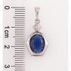 Кулон Xuping Родий Фигурная подвеска с синим фианитом для цепочки до 5мм фото №2