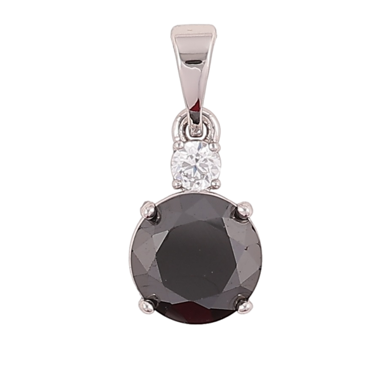 Кулон Xuping Родій «Чорний фіаніт з цирконієм» для ланцюжка до 5мм фото №1