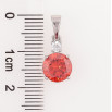 Кулон Xuping Родий Алый фианит с цирконием для цепочки до 5мм фото №2