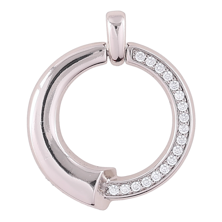 Кулон Xuping Родій «Декоративне колечко з цирконієм» для ланцюжка до 3мм фото №8