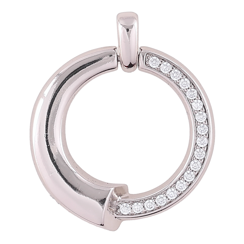 Кулон Xuping Родий Декоративное колечко с цирконием для цепочки до 3мм фото №1