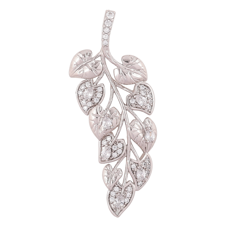 Кулон Xuping Родий Веточка с цирконием для цепочки до 4мм фото №3