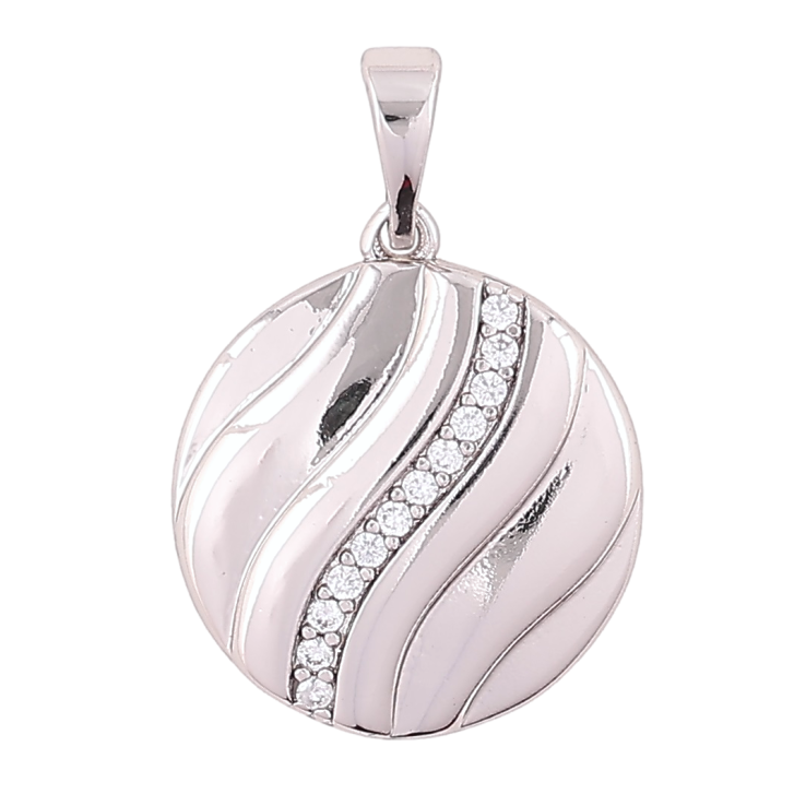 Кулон Xuping Родий Круг с дорожкой циркония для цепочки до 5мм фото №25