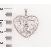 Кулон Xuping Родий Сердце с птичкой для цепочки до 5мм фото №2