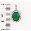 Кулон Xuping Родий Зеленый фианит в обрамлении циркония для цепочки до 5мм фото №2