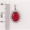Кулон Xuping Родий Красный фианит в обрамлении циркония для цепочки до 5мм фото №2