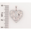 Кулон Xuping Родій «Сердечко з візерунком і цирконієм» для ланцюжка до 5мм фото №2
