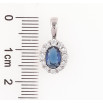 Кулон Xuping Родий Синий фианит в обрамлении циркония для цепочки до 3мм фото №2