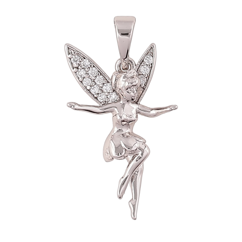 Кулон детский Xuping Родий Фея для цепочки до 5мм фото №1 Кулон детский Xuping Родий Фея для цепочки до 5мм фото №1