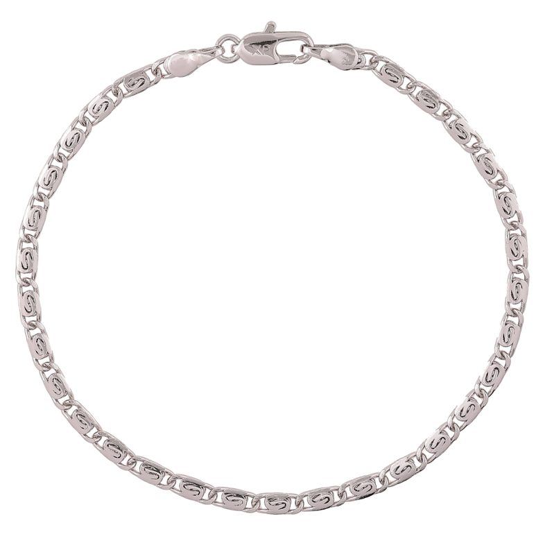 Браслет Xuping Родий Цепочка плетение Улитка размер 18.5см х 3мм фото №1 Браслет Xuping Родий Цепочка плетение Улитка размер 18.5см х 3мм фото №1