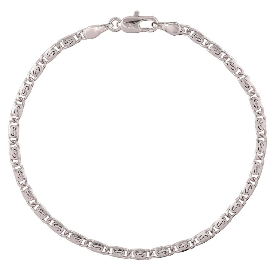 Браслет Xuping Родій «Ланцюжок плетіння Равлик» розмір 18.5см х 3мм фото №1 Браслет Xuping Родій «Ланцюжок плетіння Равлик» розмір 18.5см х 3мм фото №1