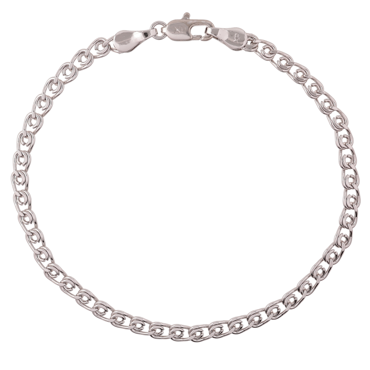 Браслет Xuping Родий Цепочка плетение Лав размер 19см х 3.5мм фото №24