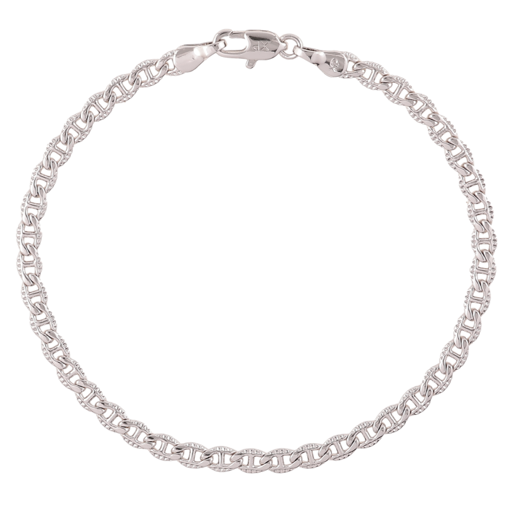 Браслет Xuping Родий Цепочка плетение Морская цепь с узором размер 19см х 3.5мм фото №9 Браслет Xuping Родий Цепочка плетение Морская цепь с узором размер 19см х 3.5мм фото №9