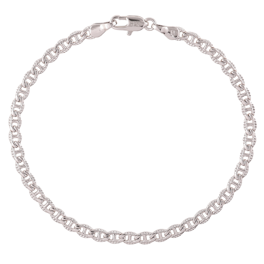 Браслет Xuping Родий Цепочка плетение Морская цепь с узором размер 19см х 3.5мм фото №1 Браслет Xuping Родий Цепочка плетение Морская цепь с узором размер 19см х 3.5мм фото №1