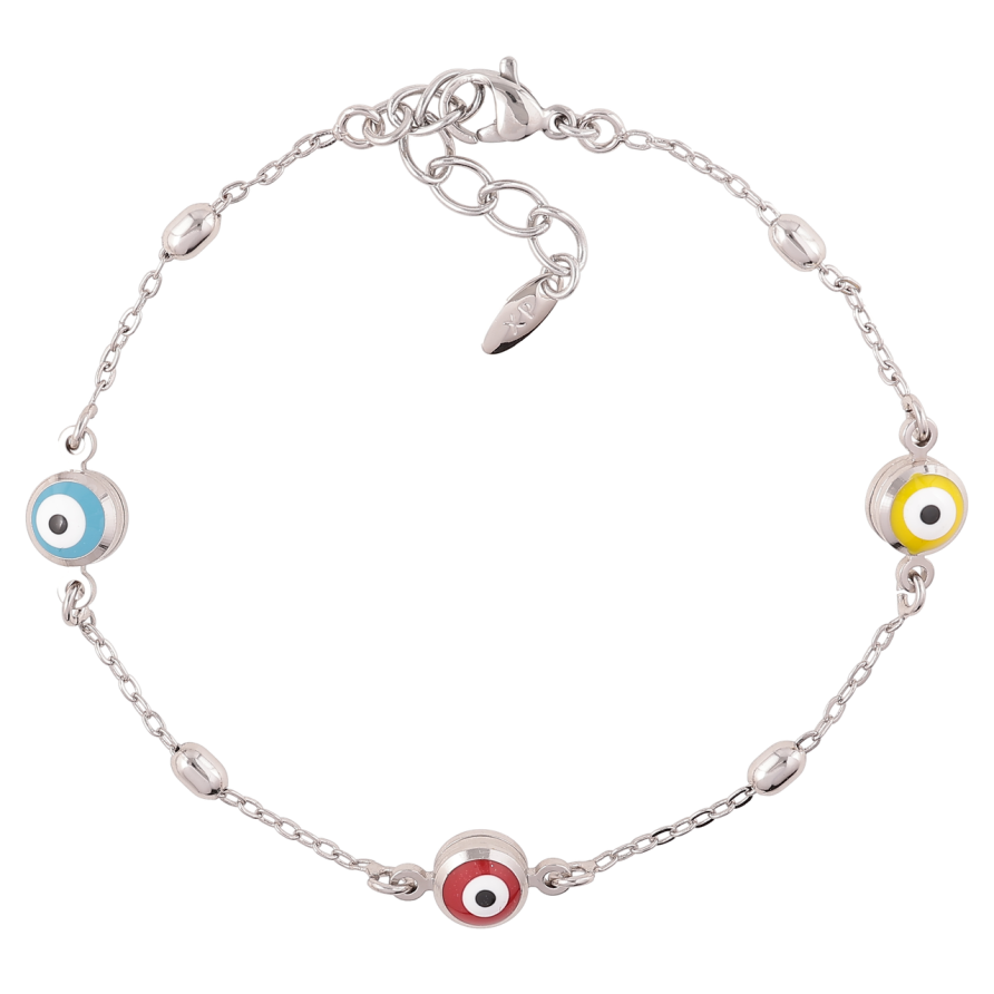 Браслет Xuping Родий Цепочка Якорная с оберегом Глаз Фатимы размер с доп. цепочкой 19-22см х 1.5мм фото №1 Браслет Xuping Родий Цепочка Якорная с оберегом Глаз Фатимы размер с доп. цепочкой 19-22см х 1.5мм фото №1