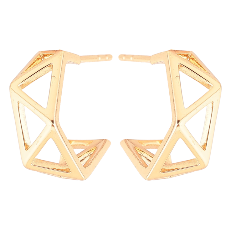 Сережки Xuping QQMM Позолота 18K пусети «Фігурні дуги» фото №19 Сережки Xuping QQMM Позолота 18K пусети «Фігурні дуги» фото №19