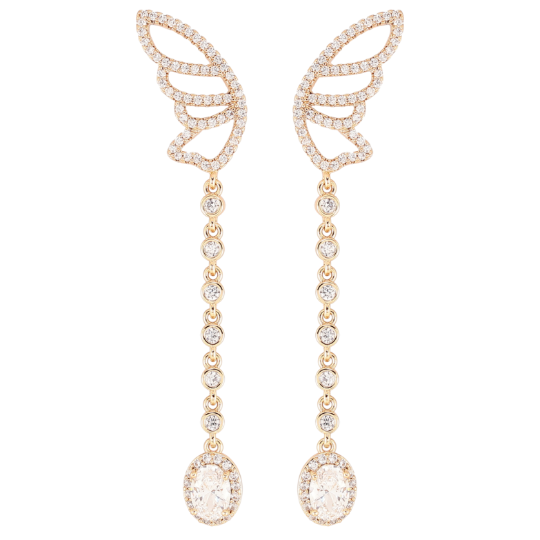 Сережки Xuping QQMM Позолота 18K пусети «Крила метелика з кришталевими підвісками» фото №1 Сережки Xuping QQMM Позолота 18K пусети «Крила метелика з кришталевими підвісками» фото №1