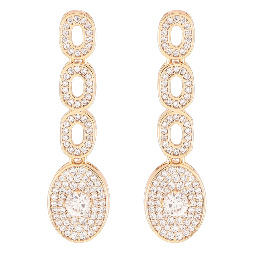 Сережки Xuping QQMM Позолота 18K пусети «Підвіски з інкрустацією цирконієм» фото №1 Сережки Xuping QQMM Позолота 18K пусети «Підвіски з інкрустацією цирконієм» фото №1